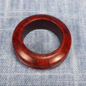 Hardwood Ring Made from Briarwood - Size 6.5 (US)